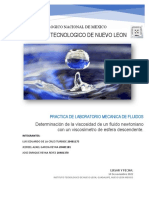 Practica de Laboratorio Viscosidad de Fluidos Newtonianos