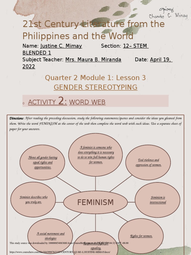 21st Century Feminism and Gender Equality | PDF | Gender Studies | Feminism