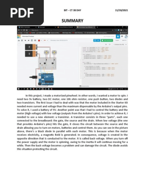 SUMMARY MOTORIZED PINWHEEL