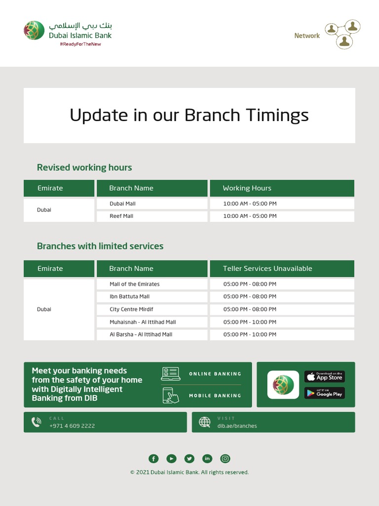 Dib Dubai Branches en PDF