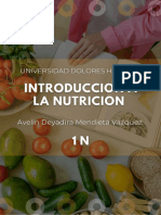 Introduccion A La Nutricion Trabajo
