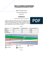 Department of Mining Engineering: MINE 415 Strata Control