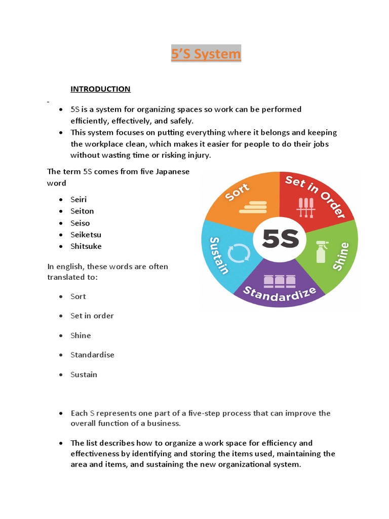5s Report | Download Free PDF | Business