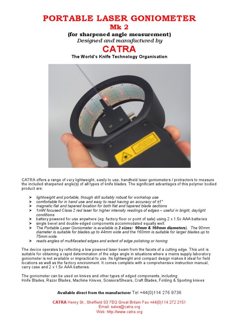 PORTABLE LASER GONIOMETER Mk2 Rev 1 PDF