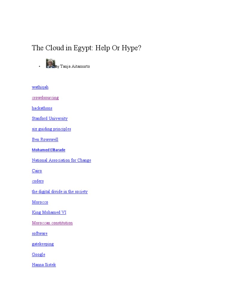 The Cloud in Egypt | PDF | Computing | Computing And Information Technology
