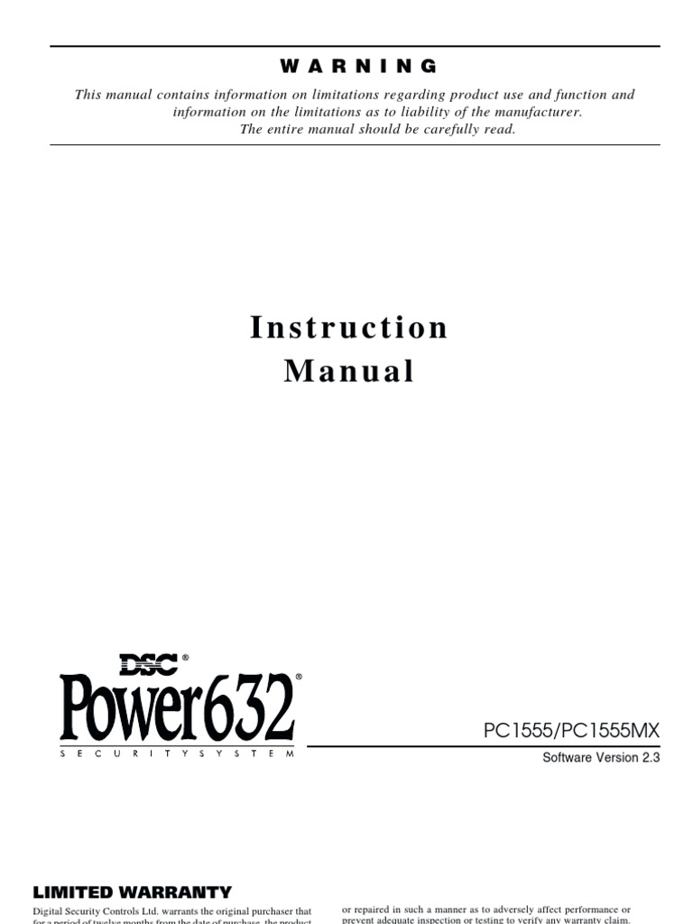DSC PC1555 | PDF