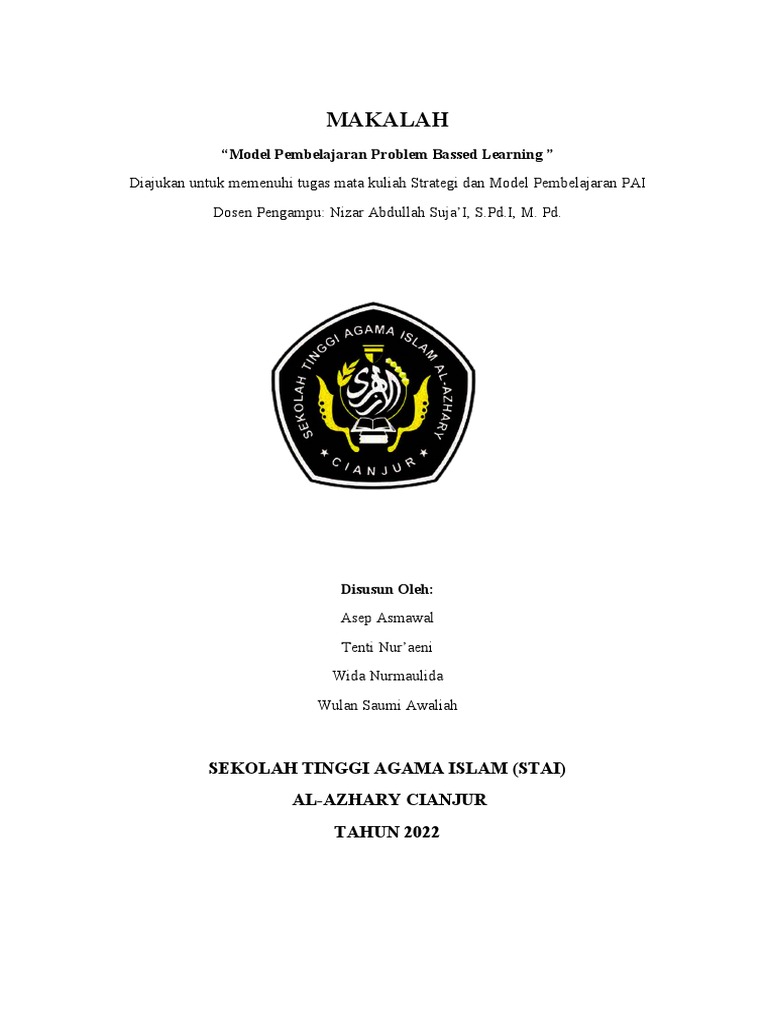 Model Pembelajaran Problem Based Learning | PDF
