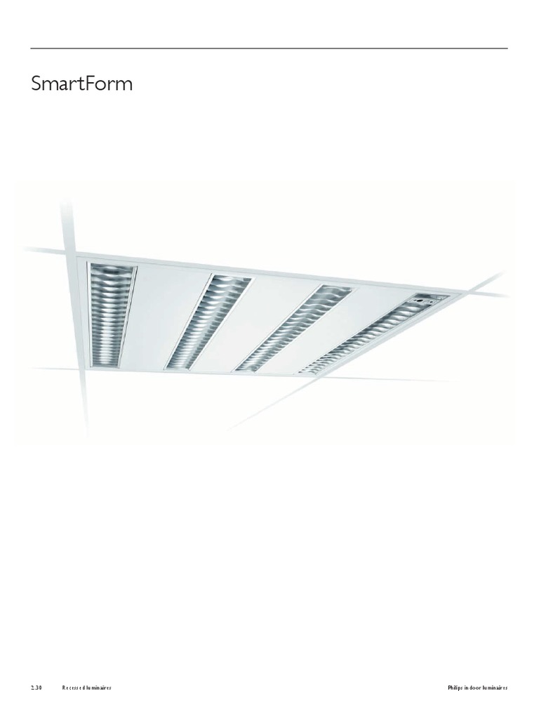 Philips SmartForm Recessed Luminaires | PDF | Lighting | Efficient ...