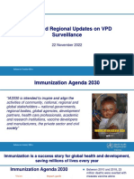 Global and Regional Updates On VPD Surveillance - 22 November 2022