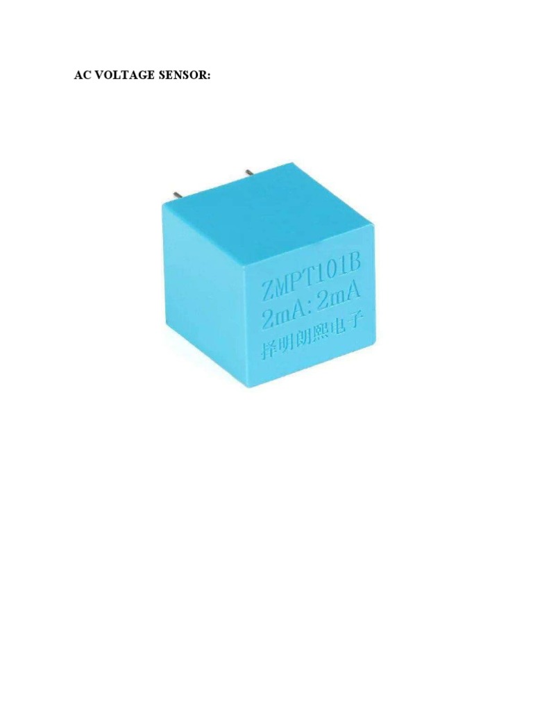 Ac Voltage Sensor PDF Resistor Analog To Digital Converter
