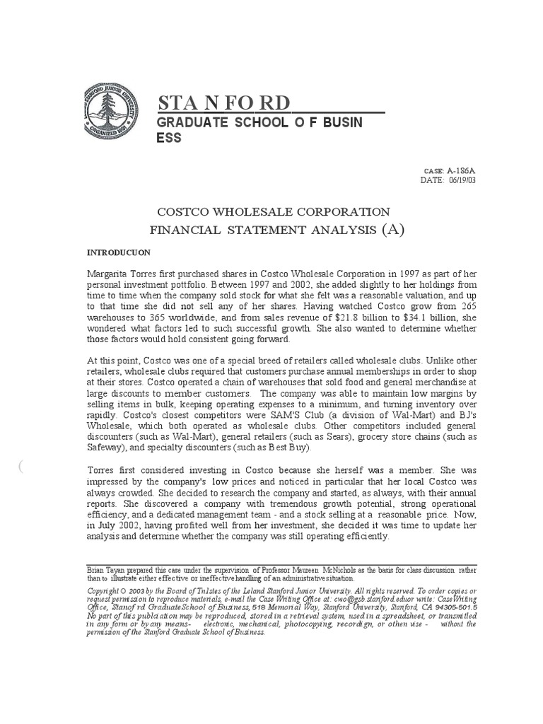 COSTCO WHOLESALE CORPORATION COST VALUATION MEASURES intelligence overview