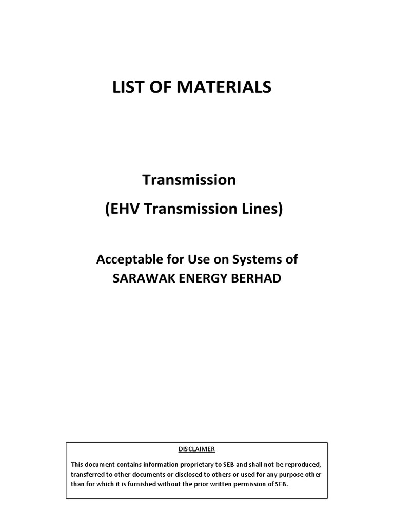 EHV Transmission Lines Product List | PDF | Fibers | Electrical Engineering