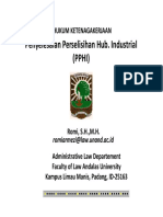 Penyelesaian Perselisihan Hub. Industrial (PPHI) : Hukum Ketenagakerjaan