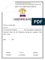 Electronics Certificate and Index