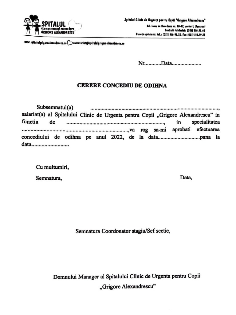 Cerere CO - Tipizat | PDF