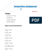 Multiple Integration Assignment 1-1