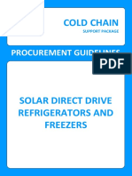 Solar Direct Drive Refrigerators and Freezers