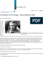 The Rhetoric of The Image - Roland Barthes (1964) - Traces of The Real