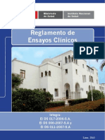 Reglamento Ensayos Clinicos PERU, INS