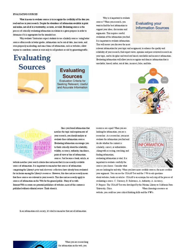 Evaluating Information Sources: A Guide to Critical Evaluation ...