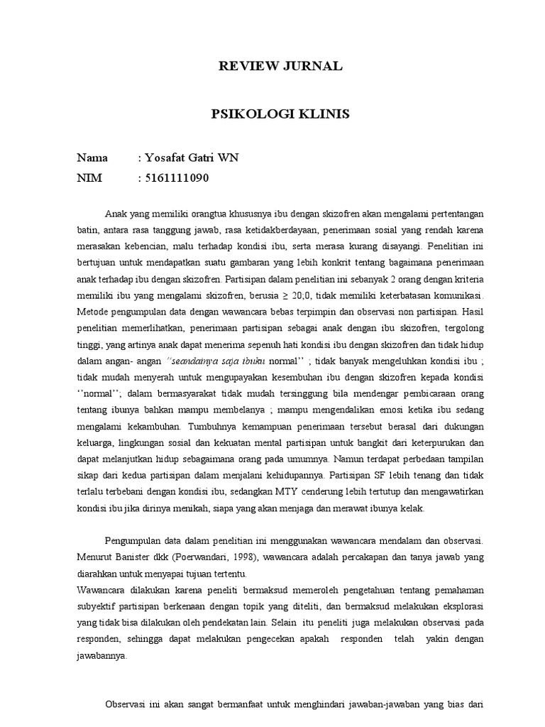 Jurnal Psikologi Klinis | PDF | Kesehatan Holistik