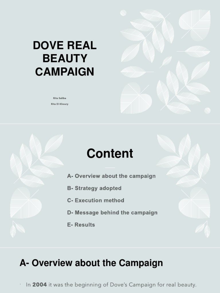 Dove Real Beauty Campaign Pdf