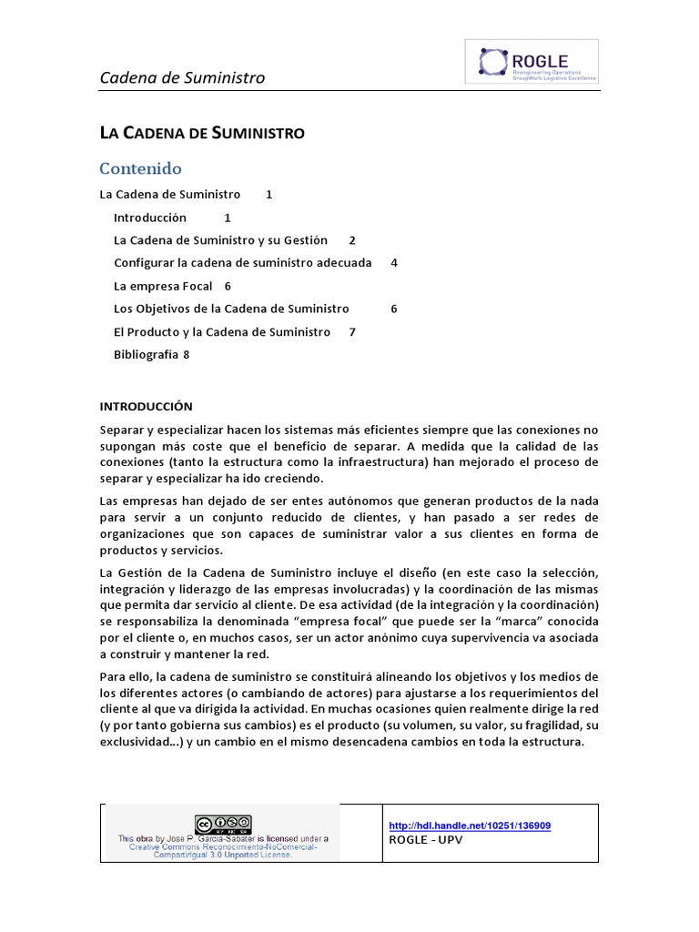 Gestión de la Cadena de Suministro | PDF | Logística | Calidad (comercial)