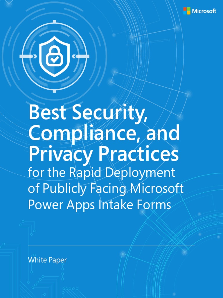 White Paper Security For Online Forms Via Power Apps PDF Cloud Computing Microsoft Azure