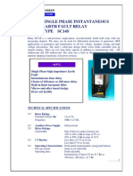 SC14S Instantaneous Earth Fault Relay