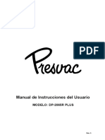 Manual de Instrucciones del Usuario MODELO: DP-2065R PLUS