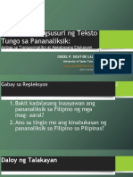 Pagbasa at Pagsusuri NG Teksto Tungo Sa Pananaliksik 2