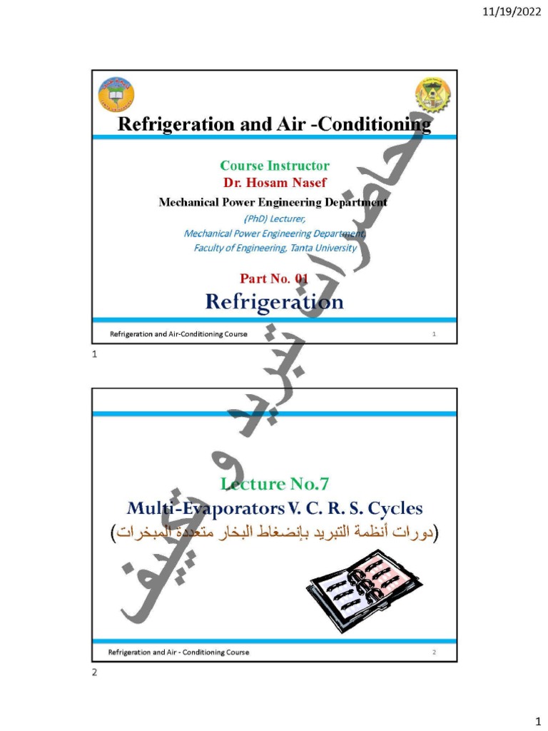 Refrigeration and AirConditioning Lecture No.7 2 PDF