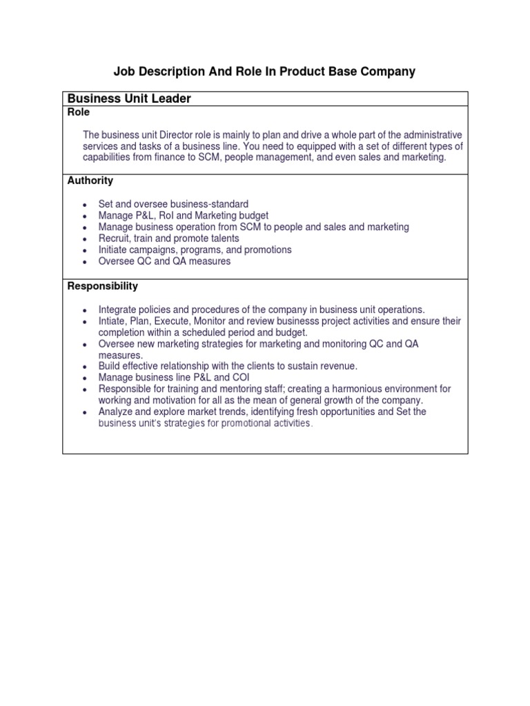 Job Desc PDF Marketing Agile Software Development