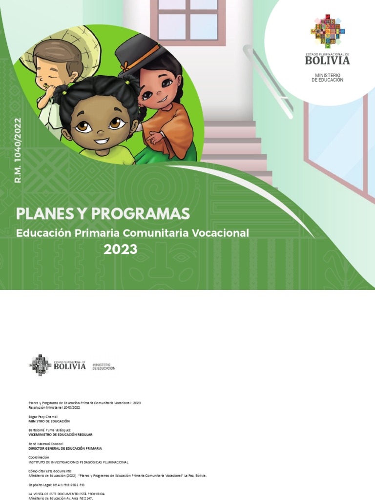 Planes y Programas 2023 Primaria | PDF | Plan de estudios | Educación ...