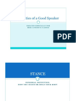 Qualities of Good Speaker