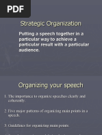 Organizing Speeches