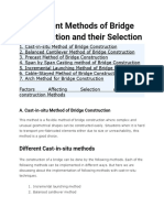 Different Methods of Bridge Construction and Their Selection (Printed)