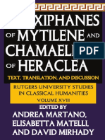 Andrea Martano - Elisabetta Matelli - David C. Mirhady - Praxiphanes of Mytilene and Chamaeleon of Heraclea - Text, Translation, and Discussion-Routledge (2012)