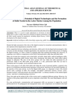 Full Disclosure of The Potential of Digital Technologies and The Formation of Skills Needed in The Labor Market Among The Population