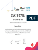 #YoungWarrior Certificate For ID 5487824