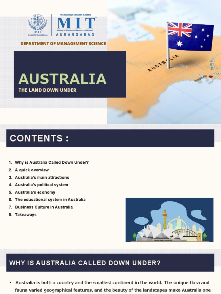 Australia The Land Down Under PDF Australia
