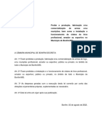 Lei proíbe armas e clubes de tiros em Bonfim