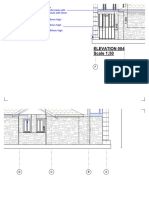 Mild steel framed window elevation for building section