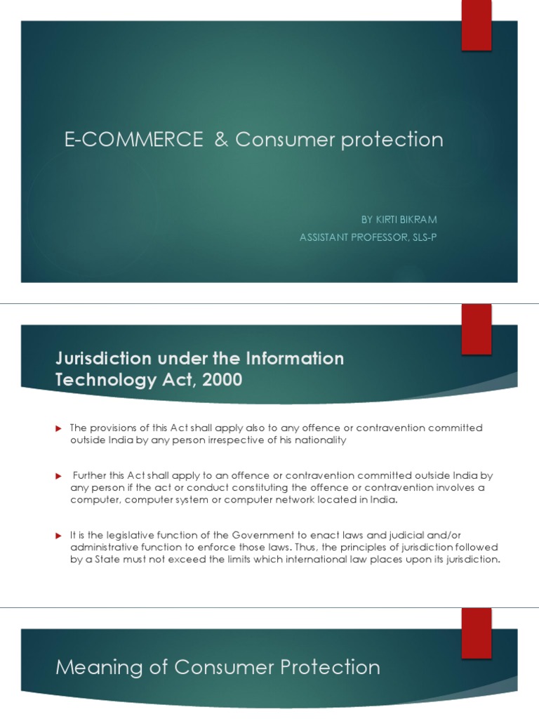 E-Commerce Consumer Protection Overview | PDF | E Commerce | Consumer ...