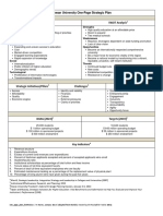 University One-Page Strategic Plan