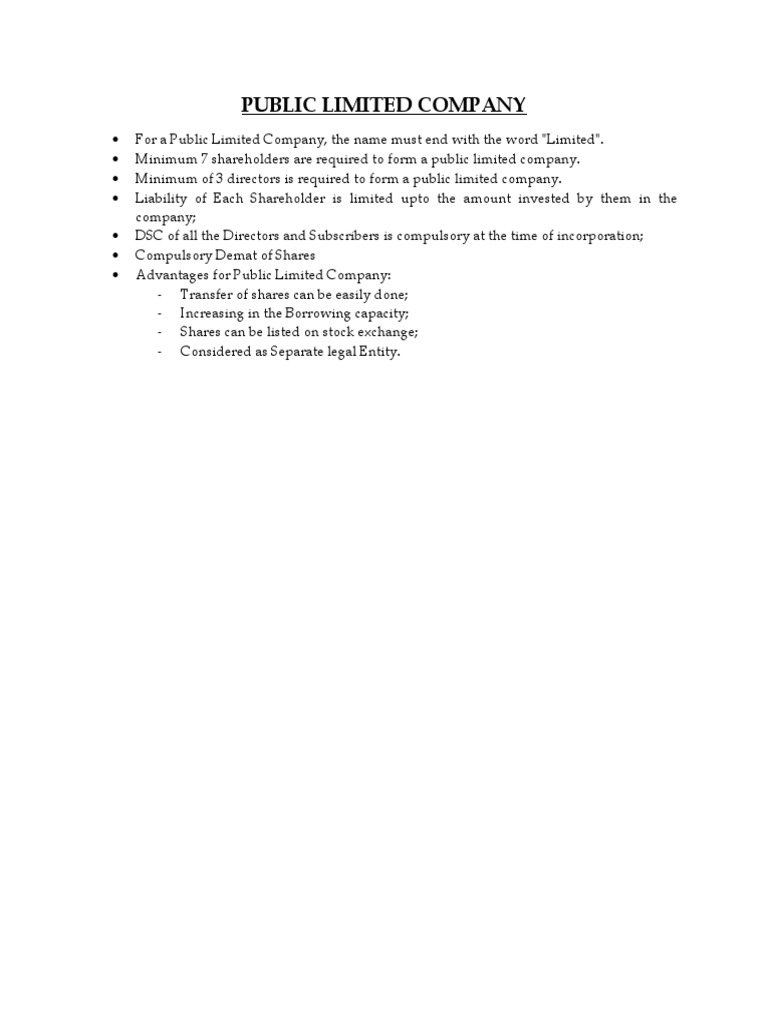 Write Up - Public LTD Company | PDF