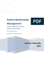 Patient Relationship Management: Summer Internship 2021