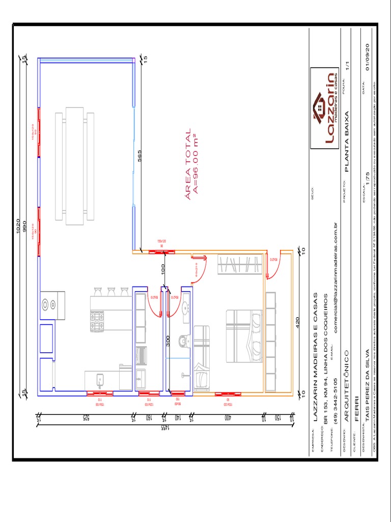 Planta baixa de casa com medidas para construção | PDF