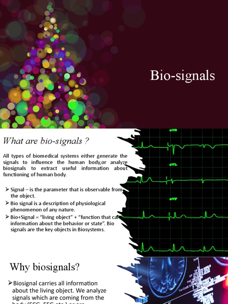 Bio Signals PDF Electroencephalography Electrocardiography