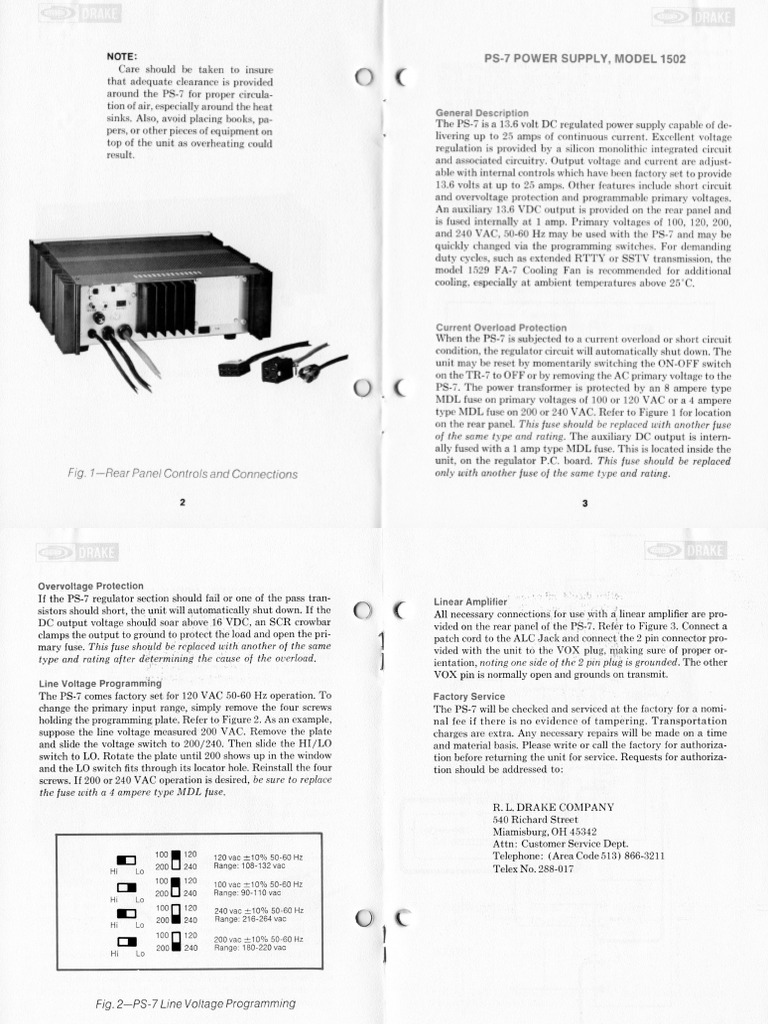 Drake PS7 | PDF